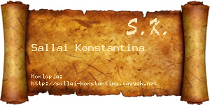 Sallai Konstantina névjegykártya